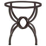 Aviano Round Metal Dining Table Base Gunmetal | King | Grey | Gunmetal | 108291