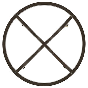 Aviano 5-piece Round Glass Top Dining Table Set Gunmetal