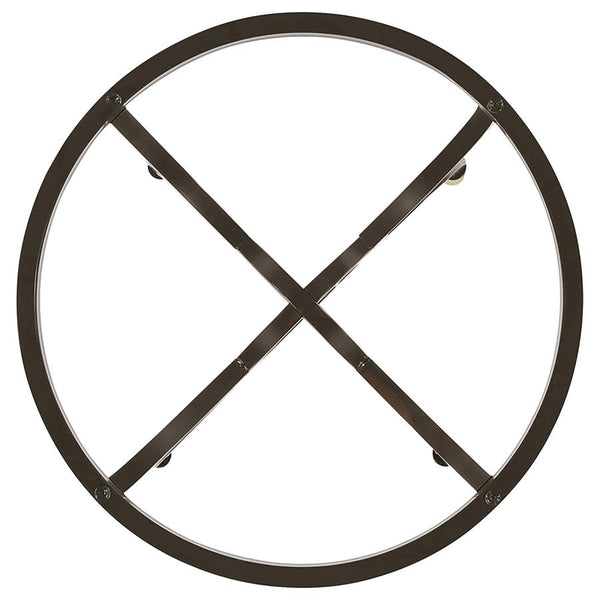 Aviano 5-piece Round Glass Top Dining Table Set Gunmetal