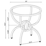 Aviano Round Metal Dining Table Base Gunmetal | King | Grey | Gunmetal | 108291