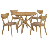 Elowen 5-piece Round Solid Wood Dining Set Light Walnut | Brown | Light Walnut | 108440-S5