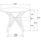 Elowen Round 42-inch Solid Wood Dining Table Light Walnut | Brown | Light Walnut | 108440