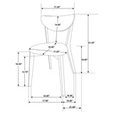 Elowen Wood Dining Side Chair Light Walnut (Set of 2) | Brown | Light Walnut | 108442