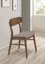 Dortch Dining Side Chair Walnut and Brown (Set of 2) | Brown | Walnut | 108462