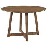 Dinah Round 47-inch Solid Wood Dining Table Walnut | King | Brown | Walnut | 108471