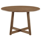 Dinah Round 47-inch Solid Wood Dining Table Walnut | King | Brown | Walnut | 108471