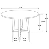 Dinah Round 47-inch Solid Wood Dining Table Walnut | King | Brown | Walnut | 108471