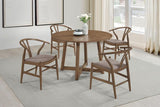 Dinah Round 47-inch Solid Wood Dining Table Walnut | King | Brown | Walnut | 108471