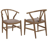 Dinah Wood Wishbone Dining Side Chair Walnut (Set of 2) | Brown | Walnut | 108472