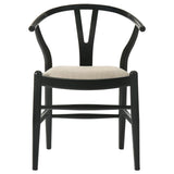 Crestmont Wood Wishbone Dining Side Chair Black (Set of 2) | Black | 108482