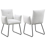 Ackland Upholstered Dining Arm Chair Light Grey (Set of 2) | Grey | Light Grey | 108492