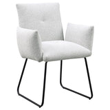 Ackland Upholstered Dining Arm Chair Light Grey (Set of 2) | Grey | Light Grey | 108492
