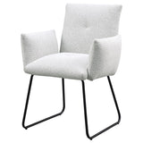 Ackland Upholstered Dining Arm Chair Light Grey (Set of 2)
