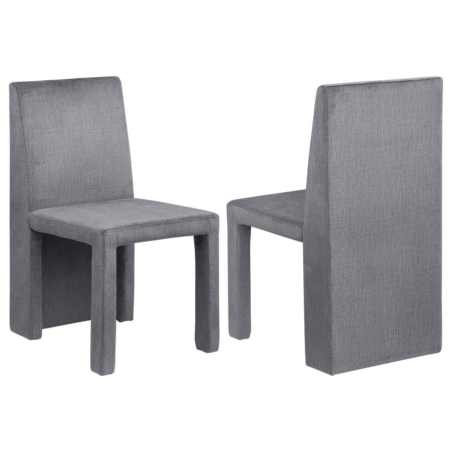 Tordera Velvet Upholstered Dining Side Chair Grey (Set of 2) | Grey | 108512