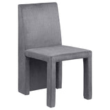 Tordera Velvet Upholstered Dining Side Chair Grey (Set of 2) | Grey | 108512