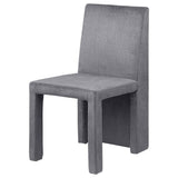 Tordera Velvet Upholstered Dining Side Chair Grey (Set of 2) | Grey | 108512