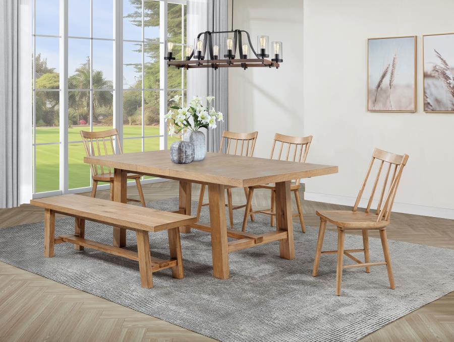 Middleton 6-piece Extension Leaf Dining Set Natural Brown | Brown | Natural | 108540-S6N