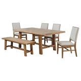 Middleton 6-piece Extension Leaf Dining Set Brown and Beige | King | Brown | Natural | 108540-S6