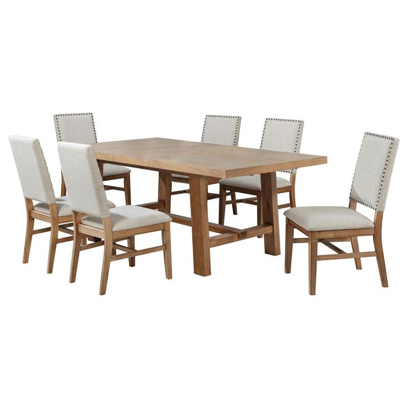 Middleton 6-piece Extension Leaf Dining Set Brown and Beige