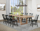 Middleton 9-piece Extension Leaf Dining Set Brown and Black | Brown | Natural / Black | 108541-S9B