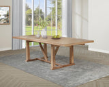 Middleton 106-inch Extension Leaf Dining Table Natural Brown | Full | Beige | Natural | 108541