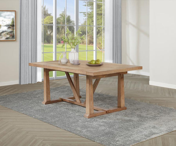 Middleton 9-piece Extension Leaf Dining Set Natural Brown