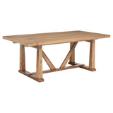 Middleton 106-inch Extension Leaf Dining Table Natural Brown | Full | Beige | Natural | 108541