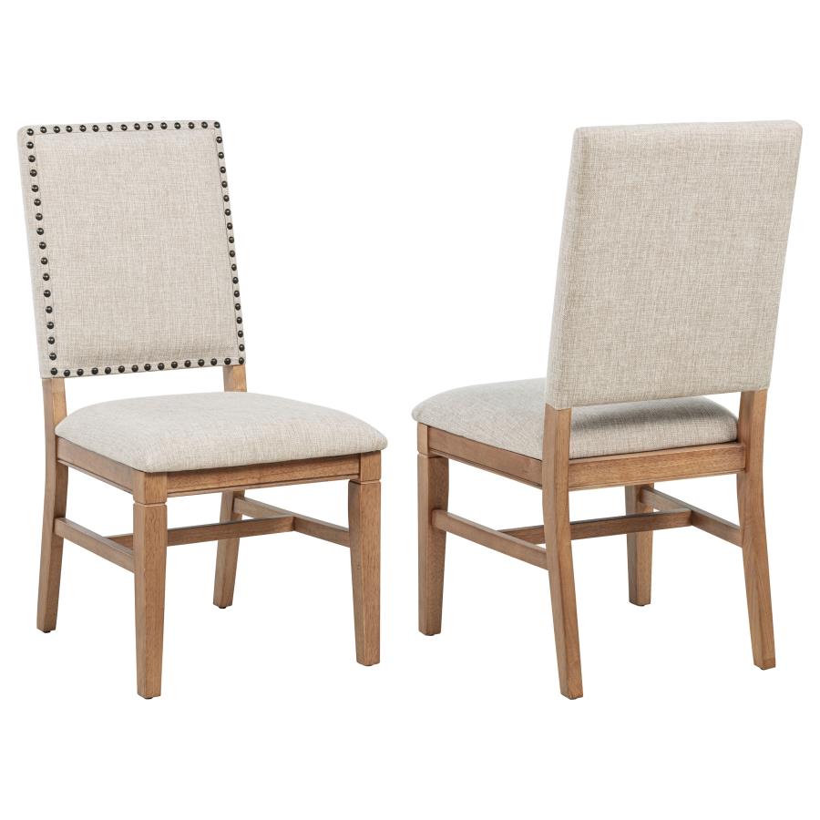Middleton Upholstered Dining Side Chair Beige (Set of 2) | Brown | Natural | 108542