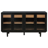 Middleton 4-door Sideboard Server with Dual Drawers Black | Full | Black | 108545BLK