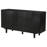 Middleton 4-door Sideboard Server with Dual Drawers Black | Full | Black | 108545BLK