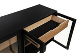 Middleton 4-door Sideboard Server with Dual Drawers Black | Full | Black | 108545BLK