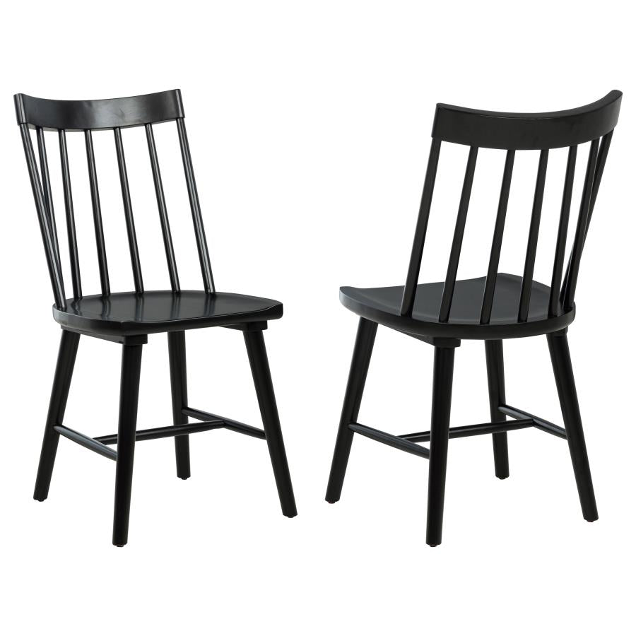 Middleton Solid Wood Dining Side Chair Black (Set of 2) | 108546BLK