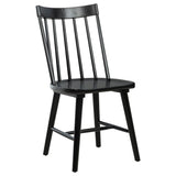 Middleton Solid Wood Dining Side Chair Black (Set of 2) | 108546BLK