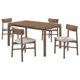 Parkridge 5-piece 59-inch Wood Dining Set Natural Walnut | 108561-S5