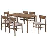 Parkridge 7-piece 59-inch Wood Dining Set Natural Walnut | 7-piece | 108561-S7