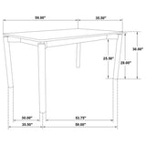 Parkridge 59-inch Rectangular Dining Table Natural Walnut | King | Brown | Natural Walnut | 108561