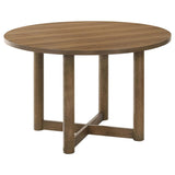 Crestmore 46-inch Round Wood Dining Table Walnut | Brown | Walnut | 108570