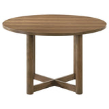 Crestmore 46-inch Round Wood Dining Table Walnut | Brown | Walnut | 108570
