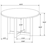 Crestmore 46-inch Round Wood Dining Table Walnut | Brown | Walnut | 108570