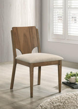 Crestmore Dining Chair Upholstered Seat Walnut (Set of 2) | King | Brown | Walnut | 108572