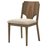 Crestmore Dining Chair Upholstered Seat Walnut (Set of 2) | King | Brown | Walnut | 108572