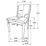 Crestmore Dining Chair Upholstered Seat Walnut (Set of 2) | King | Brown | Walnut | 108572