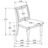 Onslow Upholstered Dining Side Chair Dark Brown (Set of 2) | Brown | Dark Brown | 108622