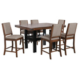 Patterson 7-piece Counter Height Dining Set Mango Oak | Brown | Mango Oak / Black | 108888-S7