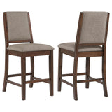 Patterson Upholstered Counter Chair Mango Oak (Set of 2) | Full | Brown | Mango Oak | 108889