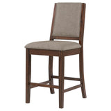 Patterson Upholstered Counter Chair Mango Oak (Set of 2) | Full | Brown | Mango Oak | 108889