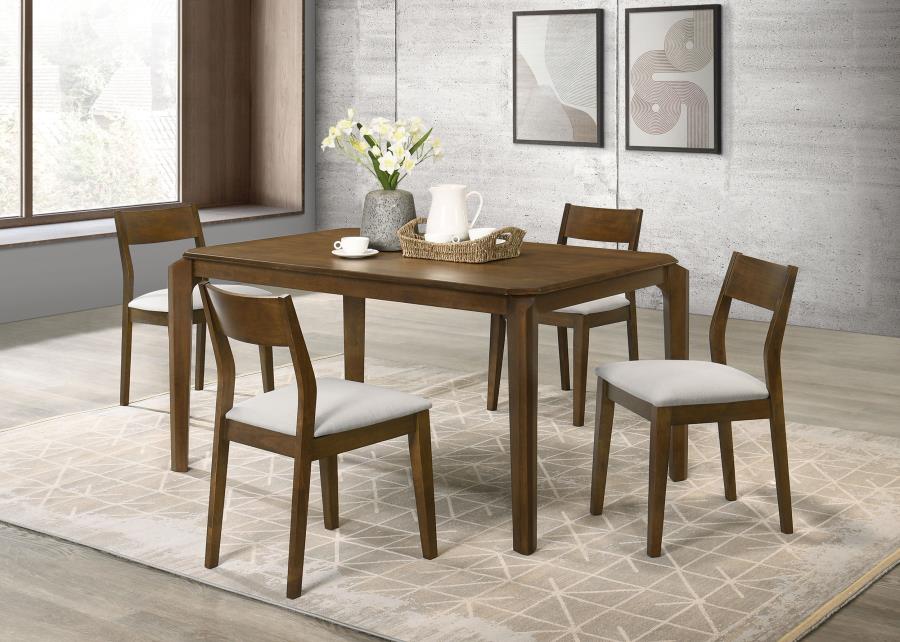 Almonte 5-piece 59-inch Rectangular Dining Set Dark Brown | 108921-S5
