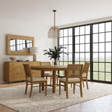 Arini 5-piece Round Dining Room Table Set Sand Wash | Brown | Sand Wash | 108930-S5W