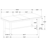 Arini 104-inch Extension Leaf Dining Table Sand Wash | King | Beige | Sand Wash | 108931