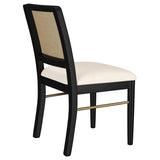 Arini Rattan Cane Dining Side Chair Black (Set of 2) | 108932BLK